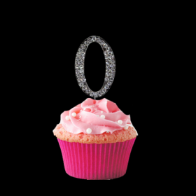 #0 Cupcake Monogram Toppers