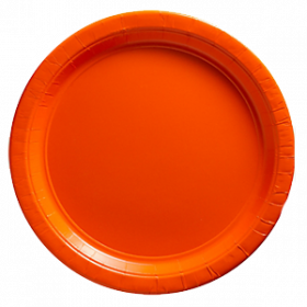 Peel Orange Paper Dinner Plates 20ct