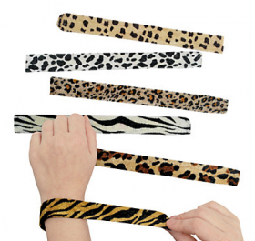 Animal Print Slap Bracelets  1 doz