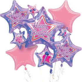 Rock Star Balloon Bouquet - 5 Balloons