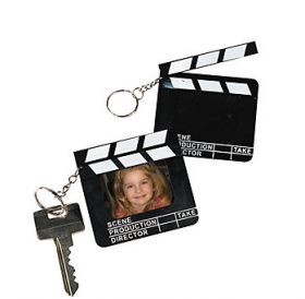 Director's Clapboard Picture Frame Key Chains 1doz