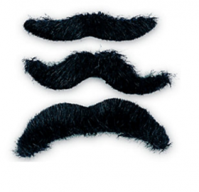 Synthetic Self-Adhesive Mustaches 36 pcs