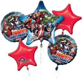 Avengers Balloon Bouquet  5pc