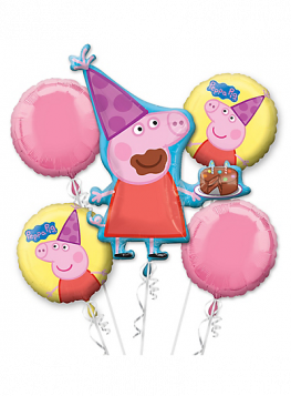 Peppa Pig Balloon Bouquet 5pc