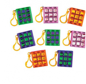 Plastic Tic-Tac-Toe Games with Clip 1 doz