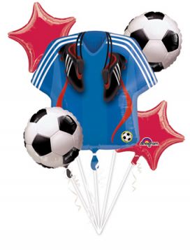 Soccer Balloon Bouquet 5ct.