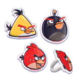 Angry Birds Cupcake Rings  6pcs