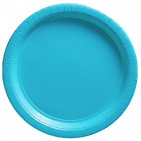  Carribbean Blue Paper Dinner Plates 20ct