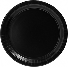 Jet Black Paper Dinner Plates 20ct