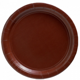 Chocolate Brown Paper Dinner Plates 20ct