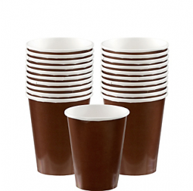  Chocolate Brown Paper Cups 20ct
