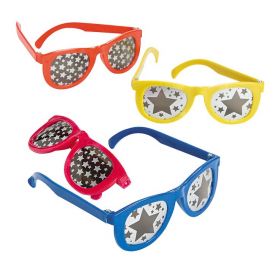 Star Print Mirrored Lens Sunglasses (1doz) 