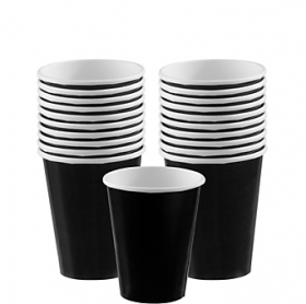 Jet Black Paper Cups 20ct 