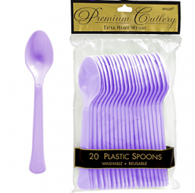 Lavenders  Premium Quality Plastic Spoons 20ct