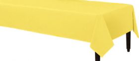 Light Yellow Rectangular Plastic Table Cover 