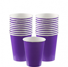  New Purple Paper Cups 20ct
