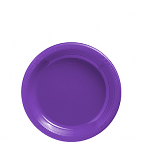 New Purple Plastic Dessert  Plates 20ct 