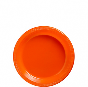  Orange Peel Plastic Dessert  Plates 20ct