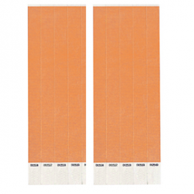  Neon Orange Paper Wristbands 500ct