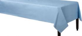 Pastel Blue Rectangular Plastic Table Cover 