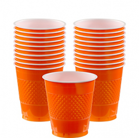 12oz  Orange Peel  Plastic Cups 20ct