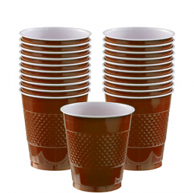 12oz  Chocolate Brown  Plastic Cups 20ct