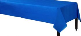 Bright Royal Blue Rectangular Plastic Table Cover