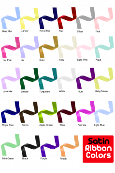  Custom Printed Ribbons (50 Satin Precut )