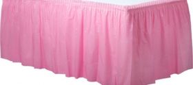 New Pink  Plastic Table Skirt                    
