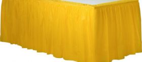 Yellow Sunshine  Plastic Table Skirt