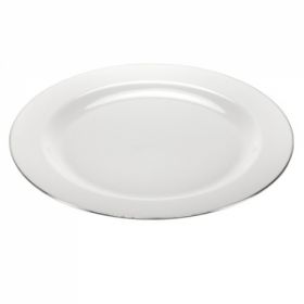 Magnificence - 10.25" Pearl Plate - Silver Edge - 10 Count