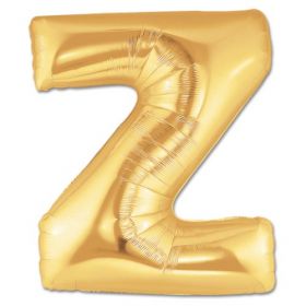 34" Inch Letter Z Gold Giant Foil Balloon Uninflated