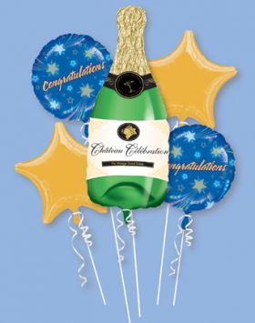 Congratulations Champagne Bottle Bouquet 5pc