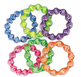 Plastic Neon Twist Coil Bracelets 1dz