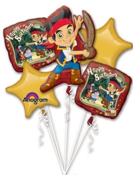Jake & the Never Land Pirates Balloon Bouquet 5pc