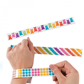 Candy Stripe Slap Bracelets