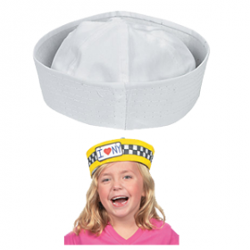 DIY White Sailor Hats - 12 pcs.