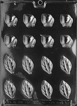 Acorns And Leaves Candy Mold