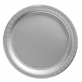 Silver Paper Dinner Plates 20ct