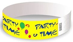 Wristbands – Bright Yellow Party Time (100 bands)