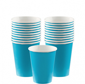 Carribbean Blue Paper Cups 20ct 