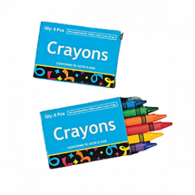 Kids Rule™ Blue Box 6-Piece Crayon Sets