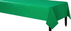 Festive green Rectangular Plastic Table Cover 