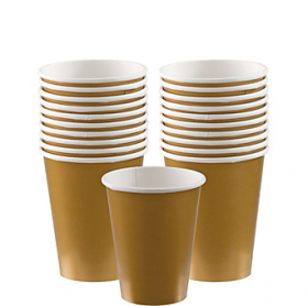 Gold Sparkle Paper Cups 20ct
