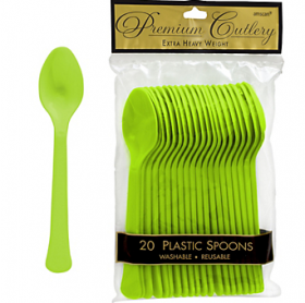 Kiwi Premium Quality Plastic Spoons 20ct 