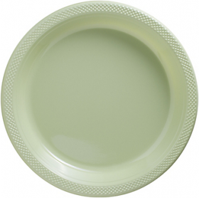 Leaf Green Plastic Dinner Plates 20ct
