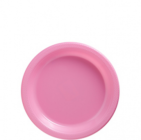 New Pink Plastic Dessert  Plates 20ct