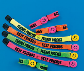 8" Nylon "Best Friends" Friendship Bracelets 1dz