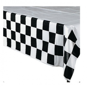 Black & White Checkered Tablecloth