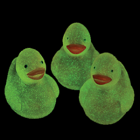 Mini Glow-in-the-Dark Rubber Duckies (2doz)